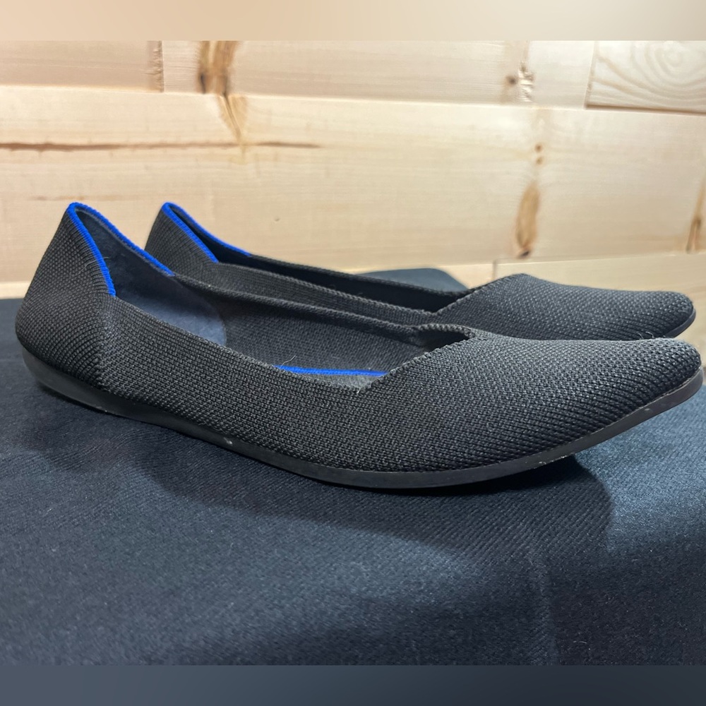 Rothy’s Pointed Toe Black Flats Size 8